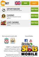 188bet Mobile Casino smartphone screen shot