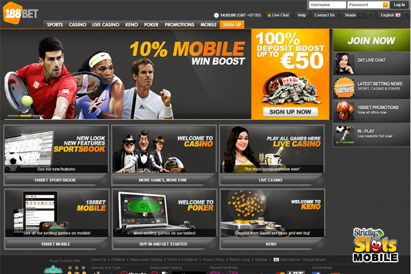 188bet Mobile Casino website