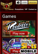 7 red mobile Casino smartphone screen shot