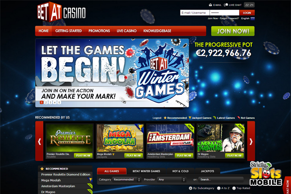 Bet-At Mobile Casino website