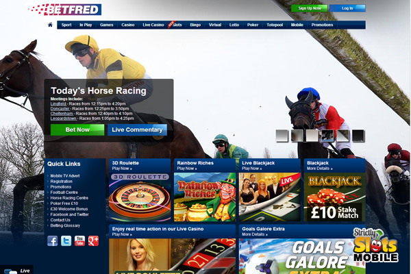 Betfred Mobile Casino website