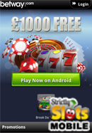 BetWay Mobile Casino smartphone screen shot