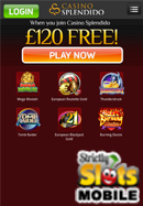 Casino Splendio on Mobile smartphone screen shot
