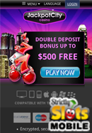 Jackpot City Mobile Casino smartphone screen shot