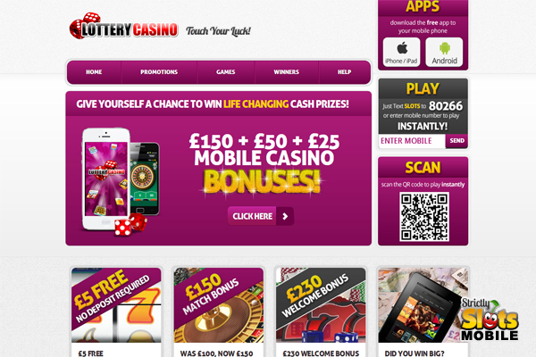 Lottery Mobile Casino website