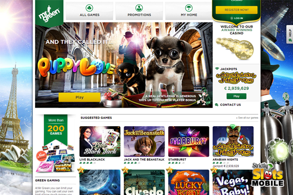 Mr Green Mobile Casino website