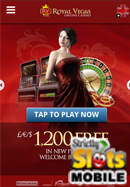 Royal Vegas Mobile Casino smartphone screen shot