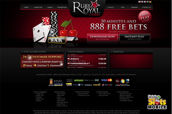 Ruby Royal Casino website