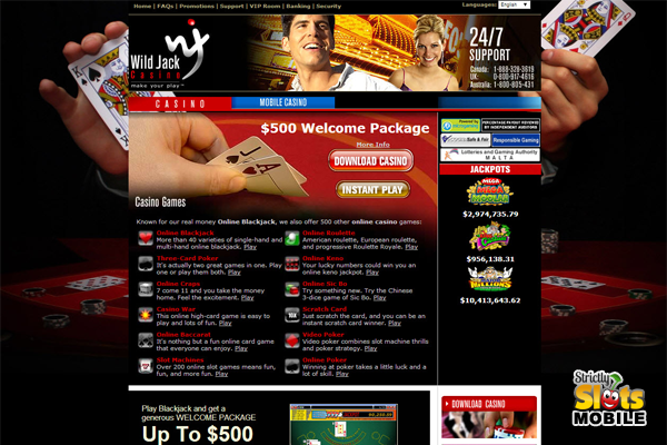 Wild Jack Mobile Casino website