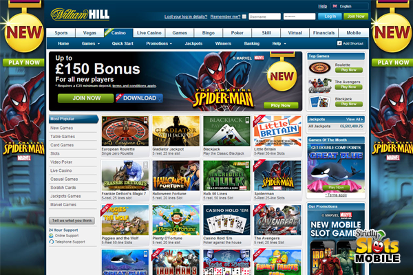 William Hill Mobile Casino website
