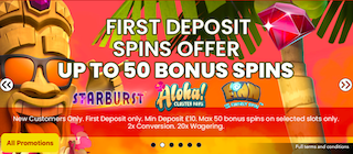 free spins deposit bonus